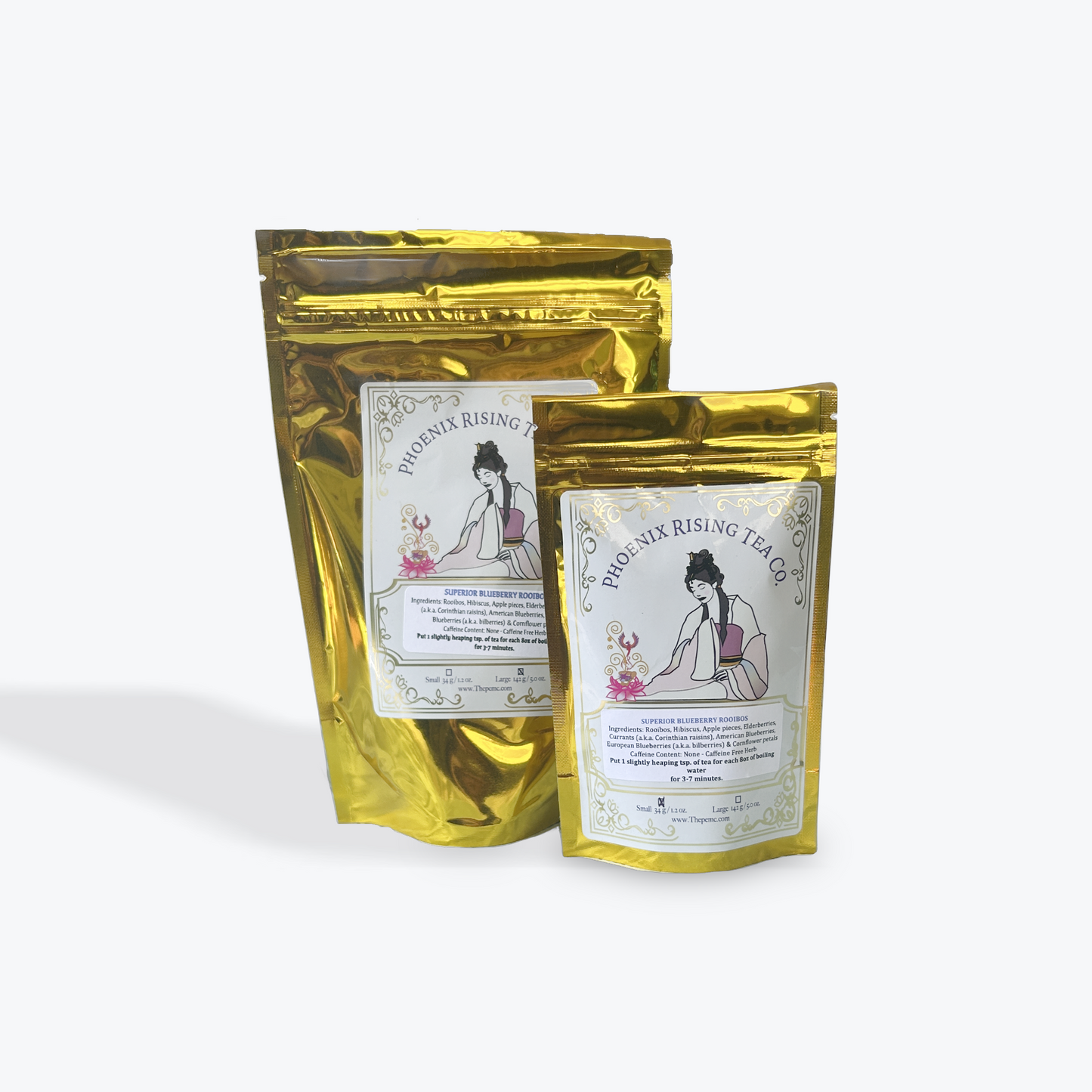 Superior Blueberry Rooibos Loose-Leaf Herbal Tea by Phoenix Rising Tea Co.