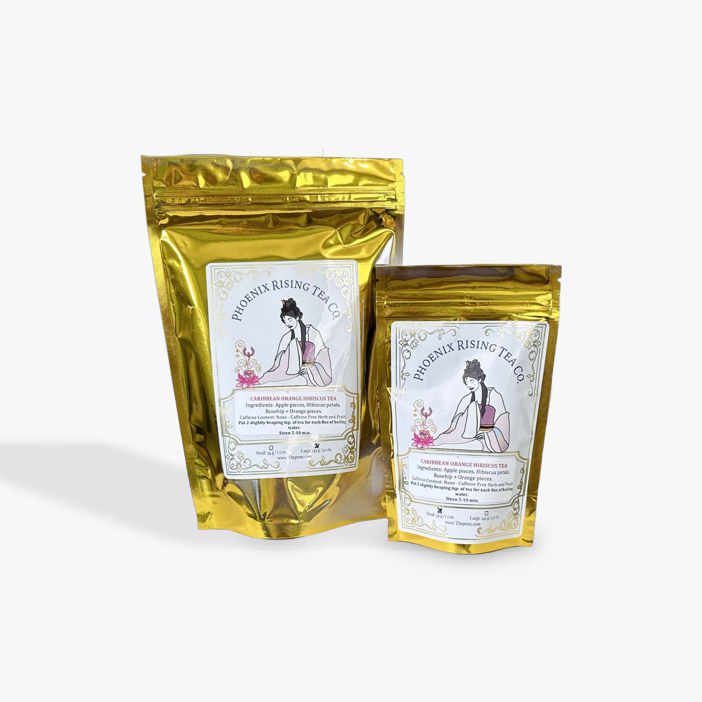 Caribbean Orange Hibiscus Loose-Leaf Herbal Tea by Phoenix Rising Tea Co.