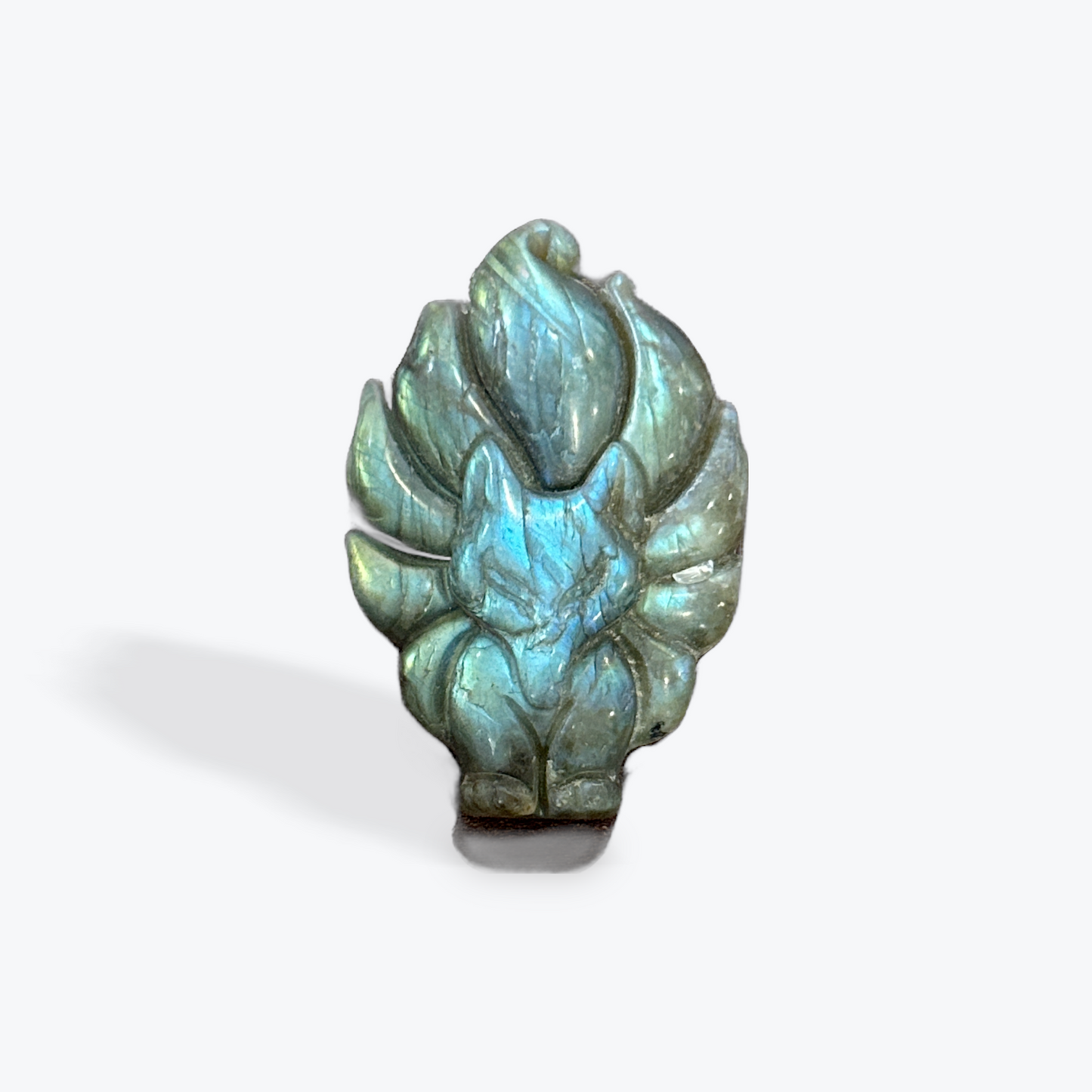 Labradorite Nine-tail Fox Carving